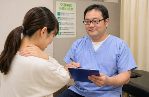 首肩こりの患者さんの問診